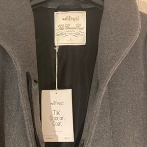 Brand New Charcoal Grey Wilfred the Cocoon Coat from Aritzia, Medium.
